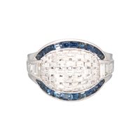  -  - Anello Soprana Donna ZAFFIRO in Oro Diamante 1.13 Ct 10013489 - 10013489